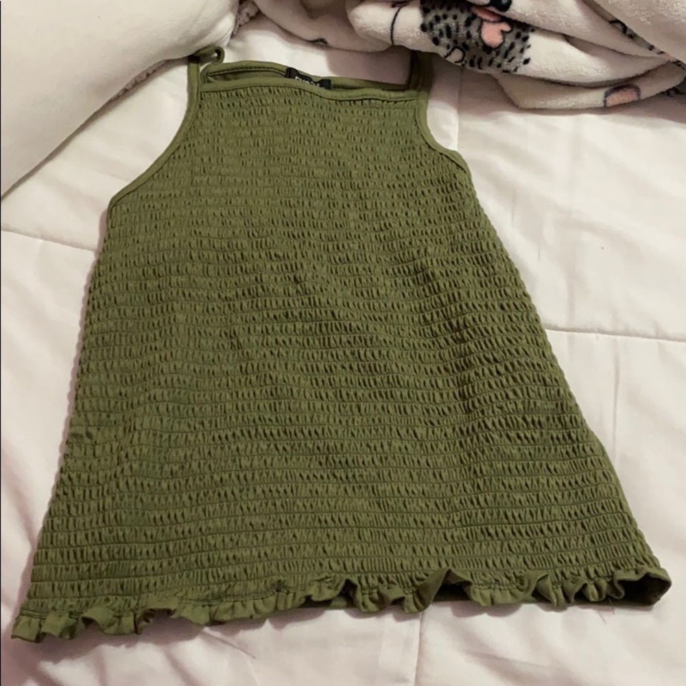 Navy green halter top size small